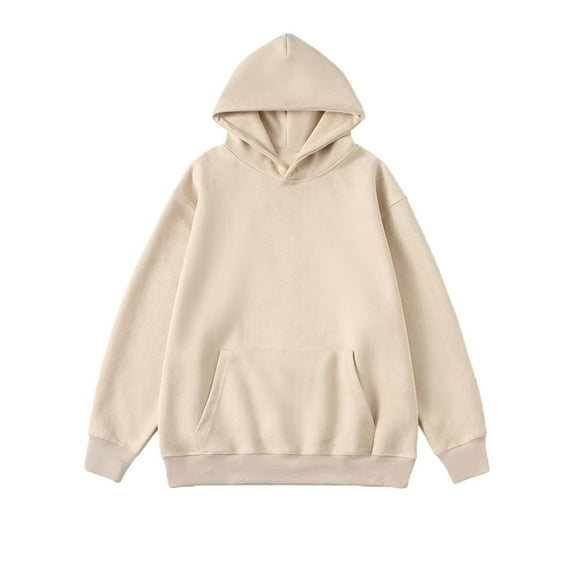 Lilgiuy Plus Size Sweatshirts for Men Casual Hooded Round Neck Long Sleeve Pullover Solid Color Sweatshirts Blouse for Dating Wedding