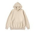 thumbnail image 1 of Lilgiuy Plus Size Sweatshirts for Men Casual Hooded Round Neck Long Sleeve Pullover Solid Color Sweatshirts Blouse for Party Club Birthday, 1 of 3