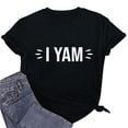 thumbnail image 1 of Lilgiuy Plus Size T Shirts for Women Letter Print Tees Shirt Short Sleeve Tops Tshirts Regular Fit Tunic Blouse Cute Fun Gift Clothes for School College Library, 1 of 5