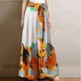 thumbnail image 1 of Lilgiuy Plus Size Women Casual Loose Printing Patchwork Bow Wide Leg Casual Pants for Camping Climbing, 1 of 5
