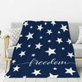 thumbnail image 1 of Lilgiuy Red Blue Stars Throw Blanket, 4th of July Independence Day Fleece Throw Blanket Patriotic Blanket for Bed Super Soft Plush Warm Lightweight for Couch Sofa Bed 27.56x39.37 in, 1 of 6