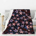 thumbnail image 1 of Lilgiuy Red Blue Stars Throw Blanket, 4th of July Independence Day Fleece Throw Blanket Patriotic Blanket for Bed Super Soft Plush Warm Lightweight for Couch Sofa Bed 27.56x39.37 in, 1 of 6