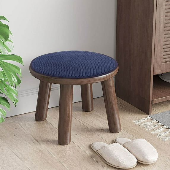 Lilgiuy Round Floor Pillows 11.8 Inches Flexible Seating Pillows Chair Floor Cushions Reading Cushions for Kids Adults Classroom Home School Playing Supplies (Dark Blue)