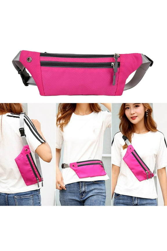 Running Waist Pack, Belt Fanny Pack for Hiking Cycling Workout, Waterproof Runners Belt Jogging Pouch,Travelling Money Phone Holder for Running Gear Accessories, Pink
