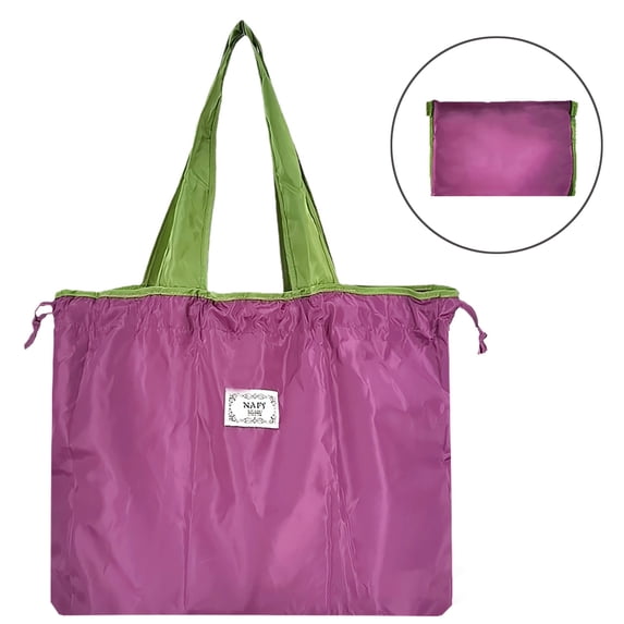 Lilgiuy Sales Reusable Grocery Bag Foldable, Washable Grocery Tote Strap, Large Capacity Drawstring Shopping Bag, Heavy Duty Shopping Tote, Wallet Bag for Pocket