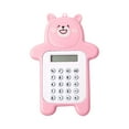thumbnail image 1 of Lilgiuy School Supplies Basic Calculator 8-Digit Display Beginner Portable Cartoon Bear Style Calculator Rubber Button Pocket Size Calculator for Home Office, 2.55"x3.74", Pink, 1 of 2