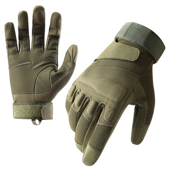 Lilgiuy Shooting Hard Knuckle Gloves for Men Woman, Winter Windproof Rainproof Cold Proof Ski Riding Warm Gloves for Outdoor Work Shooting Motorcycle Cycling Hunting (Green,XL)