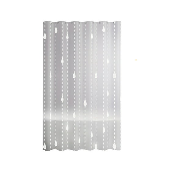 Lilgiuy Shower Curtains for Bathroom, Contemporary Bathroom Curtains ,Plastic Floral Print Toilet Partition Curtain for Bathroom Decor, Water Proof Clear Shower Curtain Hooks Set, 70.86"x47.24"