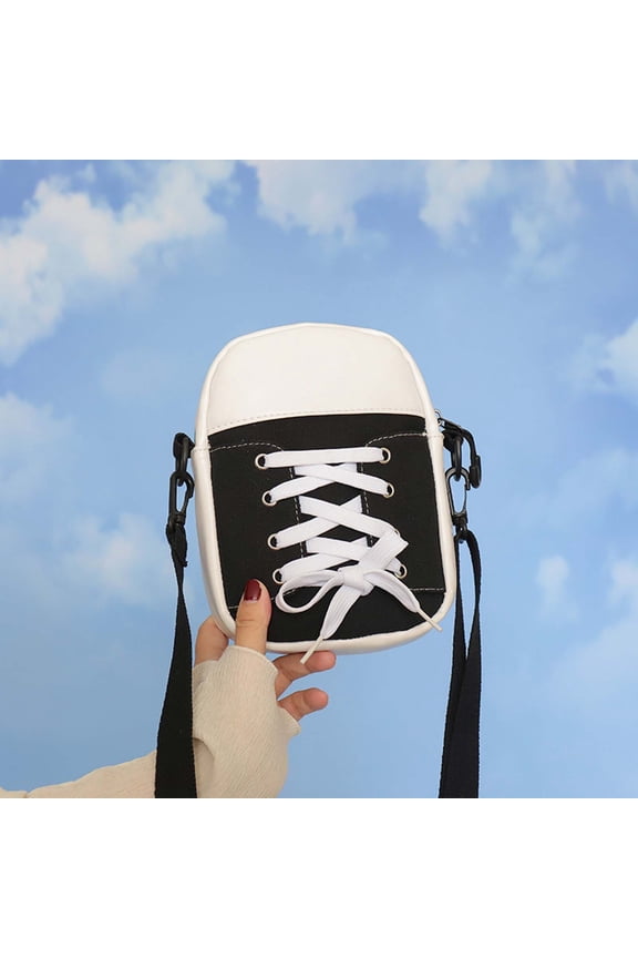 Simulation Beach Boho Sneaker Shoulder Bag Stripes Paneled Canvas Crossbody Bag 2022 Fall Winter