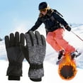 thumbnail image 1 of Lilgiuy Ski Gloves for Women and Men Winter Warm Waterproof Coldproof Snow Gloves Outdoor Riding Hiking Mountaining Snowboard Gloves Gray, 1 of 5