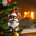 thumbnail image 1 of Lilgiuy Small Dog Car Ornament Pendant Christmas Tree Decoration Pendant Home Decoration Christmas Acrylic Hanging Decorations, 3.1 Inch, 1 of 6