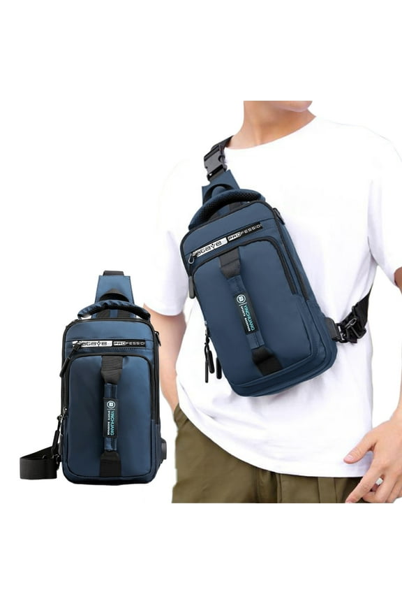 Small Sling Bag Crossbody Backpack Over the Shoulder Bag for Men Women Travel Outdoors, Lightweight