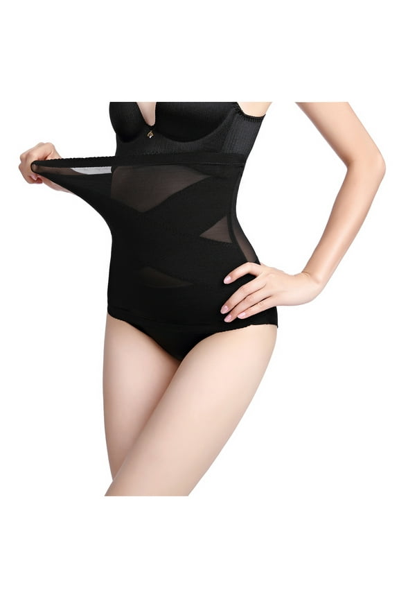 Summer Abdominal Band Female High Waist Slimming Breathable Body Shaping Traceless Binding Ultra-thin Shaping Bandage Black ,10(XL) for 2022
