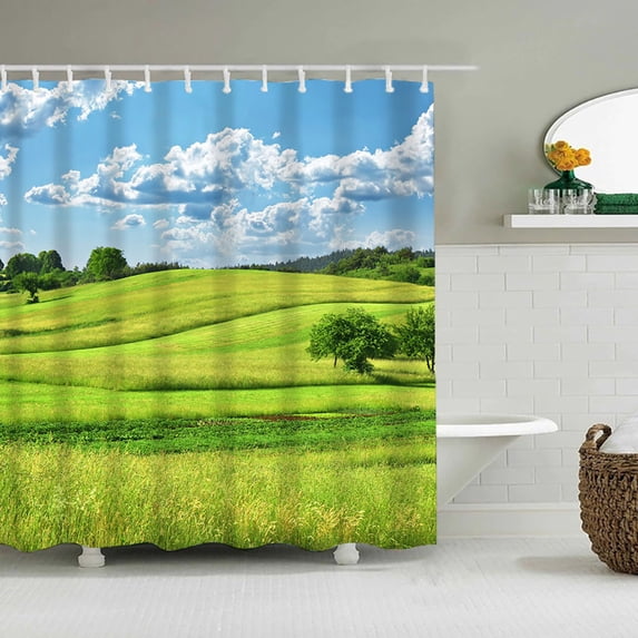 Lilgiuy Summer Clearance Printed Shower Curtain Polyester and Mildew-proof Bathroom and Mildew-proof Partition Curtain 150X180CM Gift and Decor to Your Families