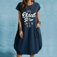 thumbnail image 1 of Lilgiuy Summer Sales Women's Dress Fashion Women Casual Round Neck Print Plus Size Pocket Dress, 1 of 4