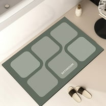 Lilgiuy Summer Savings Clearance Bath Rug- Super Absorbent Quick Dry Rubber Backing Non Slip -Washable Bathroom Floor Mats- Shower Rug for In Front of Bathtub-Shower Room -16x24-