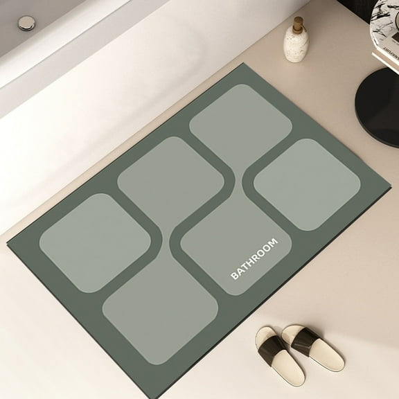 Lilgiuy Summer Savings Clearance Bath Rug- Super Absorbent Quick Dry Rubber Backing Non Slip -Washable Bathroom Floor Mats- Shower Rug for In Front of Bathtub-Shower Room -16x24-