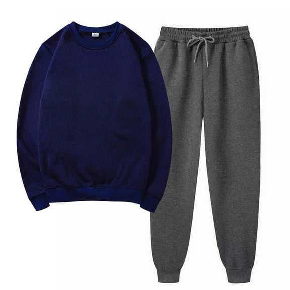 Lilgiuy Sweatsuits for Women Set 2 Piece Fall Long Sleeve Round Neck Pullover Tops Elastic Drawstring Pants Leisure Sets for New Year Thanksgiving