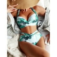 thumbnail image 1 of Lilgiuy Swimsuits for Women 2 Piece Hawaiian Tropical Print Swim Cami Bra And Ruffles Bathing Sets Beachwear Beach Football Mother's Day Summer Swimsuit Clearance, 1 of 5
