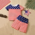 thumbnail image 1 of Lilgiuy Toddler Baby Boys Girls Independence Day Clothes Outfit 4th of July Outfit American Flag Tank Tops+Shorts Set Clearance, 1 of 5