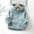 thumbnail image 1 of Lilgiuy Toddler Boy Girl Plush Jacket Casual Fuzzy Zip Up Fleece Thick Warm Hoodie Coat Fall Winter Outdoor Clothes for Birthday Christmas Party(12Months-6Years), 1 of 3