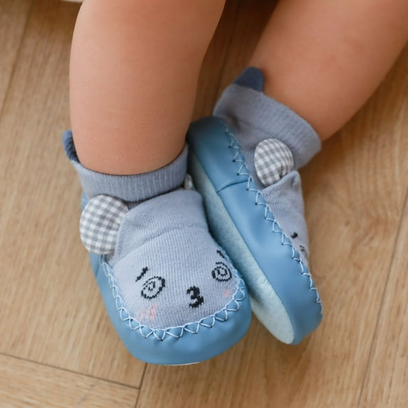 Lilgiuy Toddler Boys Girls Socks Breathable Kids Dispensing Non-slip 3D Cartoon Indoor Toddler Shoes for 2022