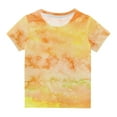 thumbnail image 1 of Lilgiuy Toddler Boys Girls T-Shirt Summer Rainbow Colors Tie Dye Tee Short Sleeve Crew Neck Top Kids Birthday Party Shirts(Multicolor ,9-10 Years), 1 of 2