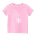 thumbnail image 1 of Lilgiuy Toddler Boys Girls Valentine's Day Shirt Cute Print Summer Soft Short Sleeve Inspirational Graphic Loose Tees Tops Birthday Gift (Pink), 1 of 3