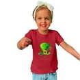 thumbnail image 1 of Lilgiuy Toddler Easter St Patrick Day T-Shirt Boys Girls Short Sleeve St Patrick Hat Print Pullover Tops Shirt Tees Summer Casual Clothes for School (Red), 1 of 5