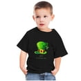 thumbnail image 1 of Lilgiuy Toddler Easter St Patrick Day T-Shirt Boys Girls Short Sleeve St Patrick Hat Print Pullover Tops Shirt Tees Summer Casual Clothes Streetwear (Black), 1 of 5