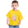 thumbnail image 1 of Lilgiuy Toddler Girl Boy Easter Shirts Happy Easter Letter Print Casual Solid Color Short Sleeve Crewneck T-shirt Top Summer Vacation Beach Tees, 1 of 5