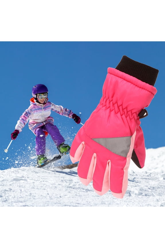 Toddler Girls Boys Snow Gloves Kids Ski Winter Gloves Windproof Children Warm Gloves