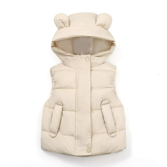 Lilgiuy Toddler Kids Baby Boys Girls Fashion Cute Solid Color Windproof Padded Clothes Jacket Hooded Coat for Sweater Jean or Pants