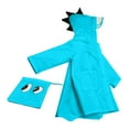 thumbnail image 1 of Lilgiuy Toddler Raincoats Casual Solid Color Lightweight Waterproof Rainsuit 3D Cartoon Rain Jacket Girls Boys Rainwear Poncho for Camping Travel Blue(1-8Years), 1 of 4