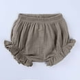 thumbnail image 1 of Lilgiuy Toddler Ruffle Bloomer Shorts Solid Color Casual Shorts Washable Reusable Diaper Covers for 6-24 Months, 1 of 3
