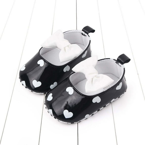 Lilgiuy Toddler Shoes Baby Girls Cute Fashion Bowknot Crib Shoes Soft Sole Princess Shoes Stylish Versatile Shoes