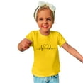 thumbnail image 1 of Lilgiuy Toddler Valentine's Day T-Shirts Solid Color ECG Love Graphic Top Tee Summer Short Sleeve Crewneck Boys Girls Clothes Outwear (Yellow), 1 of 4