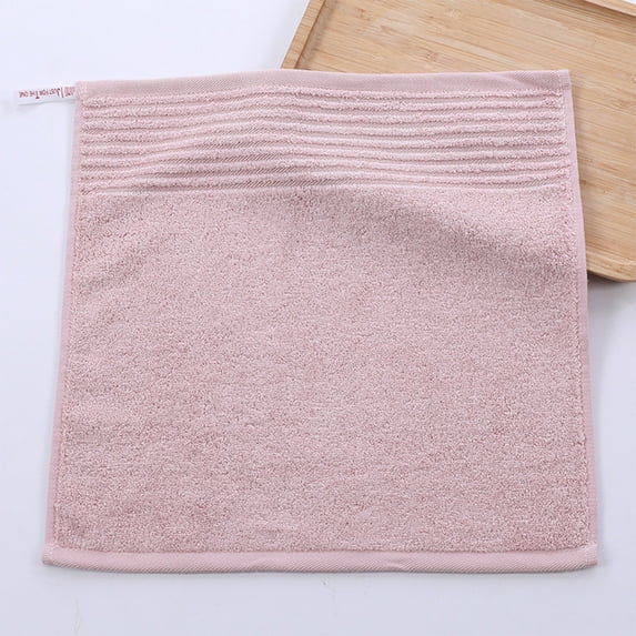 Lilgiuy Ultra Soft Cotton Washcloths, Contains 4 Piece Face Cloths 14x14 inch, Suitable for Everyday Use Face Towels, Compact & Lightweight Multi Purpose Washcloths - Pink
