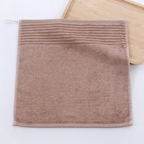 Lilgiuy Ultra Soft Cotton Washcloths, Contains 4 Piece Face Cloths 14x14 inch, Suitable for Everyday Use Face Towels, Compact & Lightweight Multi Purpose Washcloths - Brown