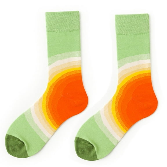 Lilgiuy Unisex Printing Towel Bottom Socks Long Sock Comfortable Socks Winter Fashion 2022