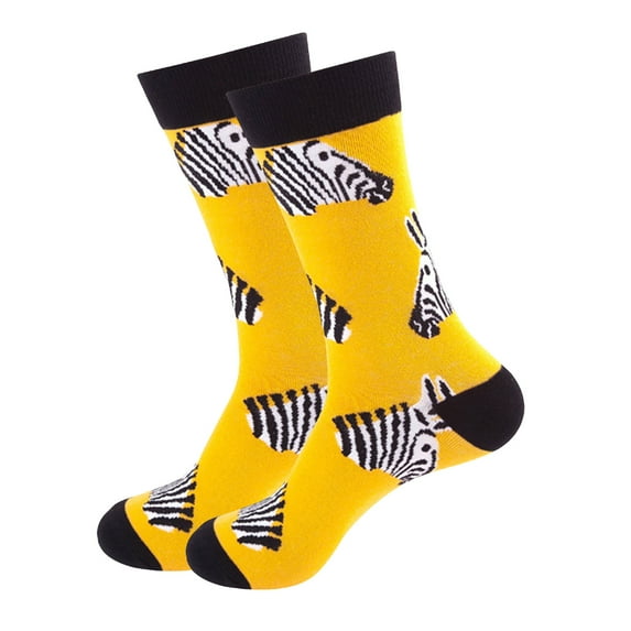 Lilgiuy Unisex Winter Socks Thicken Knit Vintage Casual Gifts Printed Cozy Soft Socks for Tennis Golf Exercise