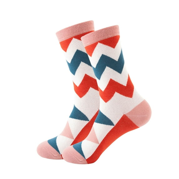 Lilgiuy Unisex Winter Socks Thicken Knit Vintage Casual Gifts Printed Cozy Soft Socks for Work Party School