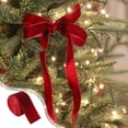 thumbnail image 1 of Lilgiuy Velvet Ribbon, Double Face 78.74x1.50in Red Wired Ribbon for Gift Wrapping, Wedding Decoration and Floral Bouquets, 78.74x1.50in, 1 of 6