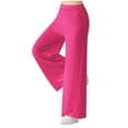 thumbnail image 1 of Lilgiuy Wide Leg Pants for Women Casual Solid Color Loose Yoga Sweatpants Comfy High Waisted Lounge Pants for Pilates Dance Gymnastic Hot Pink(M-3Xl), 1 of 5
