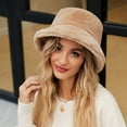 thumbnail image 1 of Lilgiuy Winter Fluffy Fuzzy Bucket Hat for Women Plush Furry Fisherman Hats Warm Hat for Birthday Halloween Christmas New Year, 1 of 5