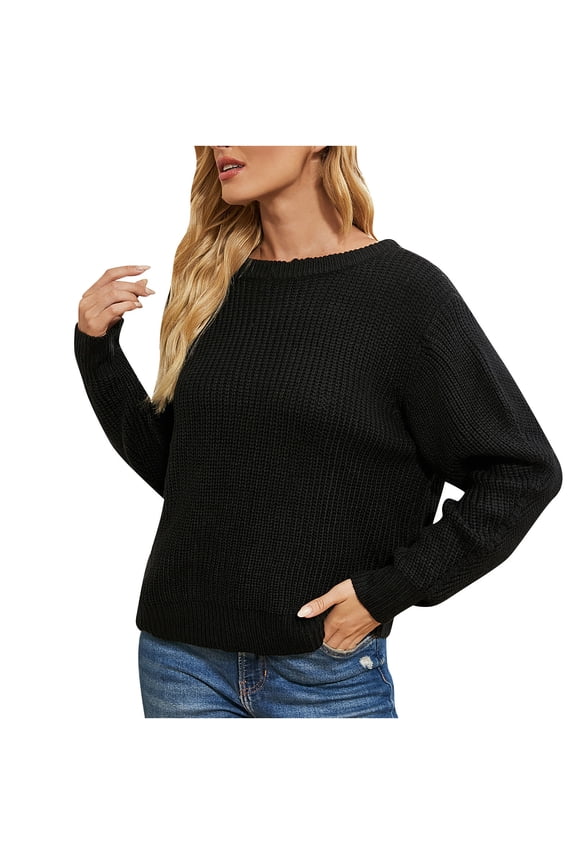 Woman Button Reversible Long Sleeves Knit Cardigan Loose Tops Blouse Sweater,Black,4(S) Winter Clothes for 2022