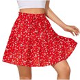 thumbnail image 1 of Lilgiuy Woman Chiffon Package Hip High Waist Printed Skirt Small Floral A-line Skirt,Red,6（M） Winter Fashion 2022, 1 of 4
