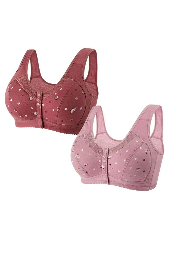 Woman's Comfortable Lace Breathable Bra Underwear No Rims for Post-op