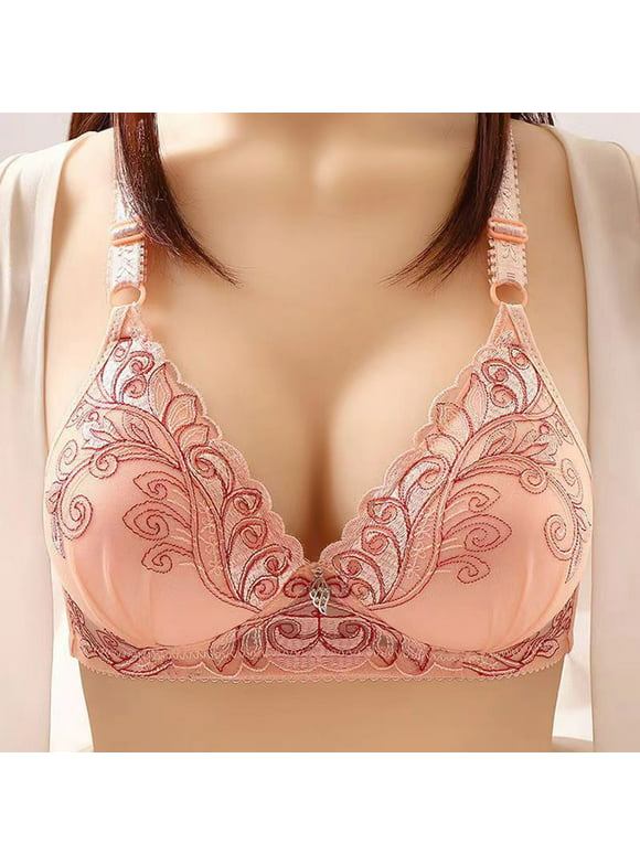 Lilgiuy Woman's Comfortable Lace Breathable Bra Underwear No Rims for Post-op