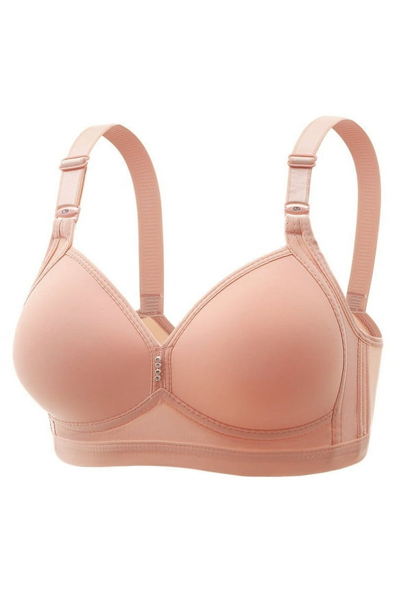 Woman's Embroidered Glossy Comfortable Breathable Bra Underwear No Rims Gifts for Your Sister or Friends